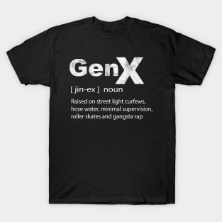 Gen X Definition Hip Hop Nostalgic Humor T-Shirt